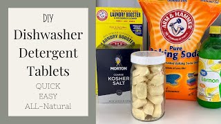 How To Make HOMEMADE DISH TABS ~ DIY Dishwasher Detergent Tablets ~ QUICK, EASY, & ALL-NATURAL