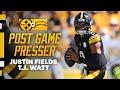 Justin Fields & T.J. Watt Postgame Press Conference (Week 3 vs Chargers) | Pittsburgh Steelers