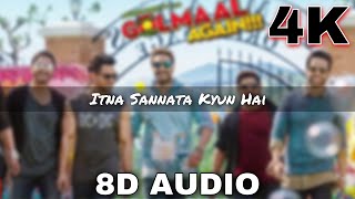 Itna Sannata Kyun Hai ( 8D AUDIO) | Ajay Devgn| Parineeti | Arshad | Tusshar | 8D Bollywood Songs