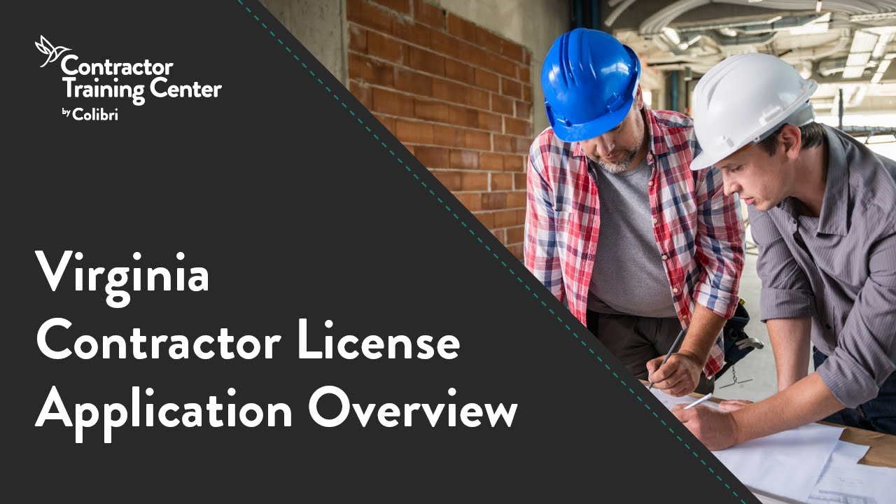 Virginia Contractor License Application Overview. - YouTube