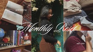 Monthly Reset Routine 🫧🌿 organising, goal setting & self care