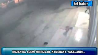 KOZAN'DA ACEMİ HIRSIZLAR, KAMERAYA YAKALANDI...