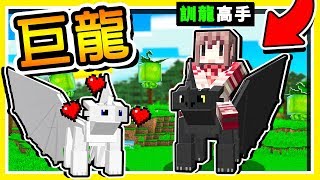 Minecraft 充滿２０隻【巨龍的世界】存活２４小時😂!! 征服全場【阿神超猛操作】!! 全字幕