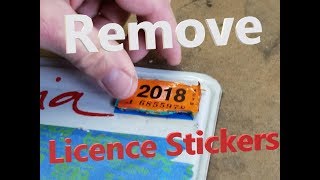 Licence Plate Sticker Removal