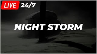 24/7 Intense Night Winter Storm Ambience to Sleep Better 🏔️ Howling Blizzard Sounds & Blowing Snow
