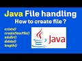 1.How to create file in java program | Core java tutorial |Java file handling