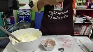 How to make buttercream flower บีบดอกกุหลาบจากบัตเตอร์ครีม