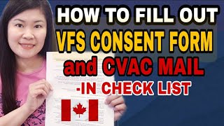 VFS CONSENT FORM AND CVAC MAIL IN CHECK LIST CANADA APPLICATION 2023