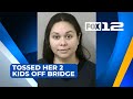 Woman who threw her 2 young kids off Portland bridge dies in prison