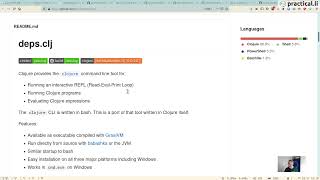 087 - Clojure CLI - practicalli/clojure-deps-edn community tools