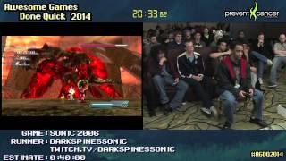 Sonic The Hedgehog 2006 :: Large-skips SPEED RUN Live by DarkspinesSonic #AGDQ 2014
