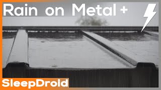 ► Rain Sounds on a Tin Roof During Thunderstorm, Metal Roof Storage Shed Rain for Sleeping, Lluvia