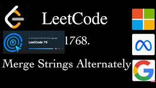 1768. Merge Strings Alternately | Leetcode 75 #leetcodejava #faang #faangm #leetcode #leetcode75