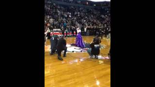 Yunuen Avila Singing The National Anthem @ The Timberwolves Game 1/2/12