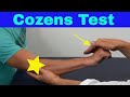 Cozens Test for Lateral Epicondylitis and Lateral Elbow Pain.