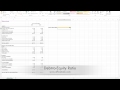 calculating debt to equity ratio in excel