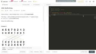 Leetcode 1528: Shuffle String in Javascript