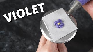 How to pipe violet flowers [ Cake Decorating For Beginners ]
