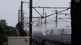 東北新幹線　雨の福島トンネル　はやぶさ10号　H５系H1編成＋E6系Z4編成