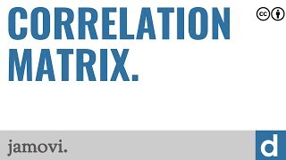 Correlation Matrix Jamovi Doovi
