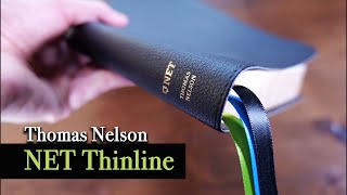 NET Large Print Thinline Bible | Black Genuine Leather