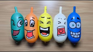 MAKING SLIME WITH MANY FUNNY LONG BALLOON AND GLITTER ! SATISFYING SLIME VIDEOS