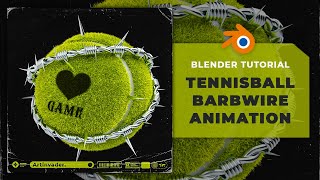 🎾 EASY ANIMATION - WATCH WHAT THIS BARBED WIRE DOES WITH A TENNISBALL 🎾 - 16# Blender Tutorial