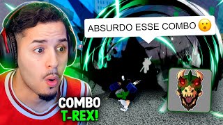 CRIEI o MELHOR COMBO de T-REX do Blox fruits 🔥