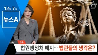 [단독] 법원행정처 폐지…법관들의 생각은? | 뉴스A