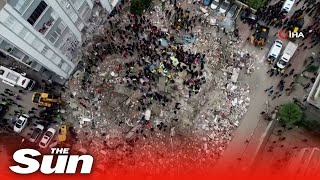 Turkey earthquake: Rescuers search for survivors in collapsed building in Adana