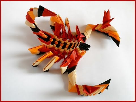 How to make 3d origami Scorpion. Tutorial. Paper gift/ How to make 3d origami Scorpion. Tutorial. Paper gift/