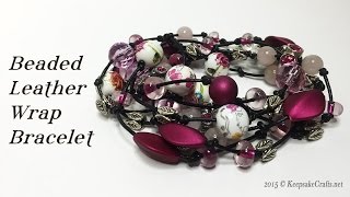 Beaded Leather Wrap Bracelet Tutorial