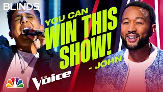Powerhouse Omar Jose Cardona Belts Out Journey's "Separate Ways" | The Voice Blind Auditions 2022