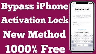 New Bypass Method iPhone Activation Lock | Unlock iPhone Activation Lock | Unlock iCloud Lock