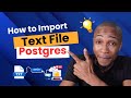 How to import Data from Text File into Postgres Database