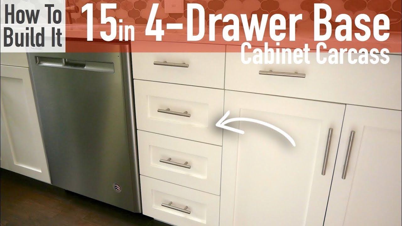 DIY 15in 4-Drawer Base Cabinet Carcass (Frameless) - YouTube