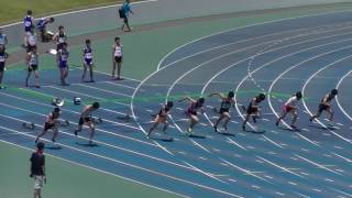 近江高校男子陸上競技部　奈良記録会　松原・福原１００ｍ　2017.5.20