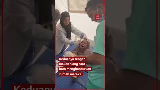 Momen kakak-adik di Gaza bertemu kembali di rumah sakit usai serangan udara Israel #shorts