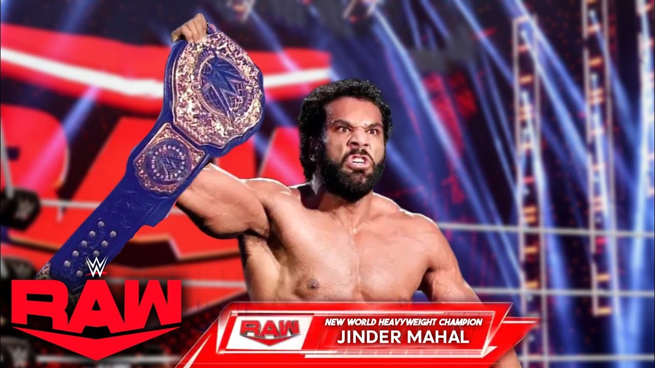 JINDER MAHAL Defeat SETH ROLLINS & Wins World Heavyweight Championship ...