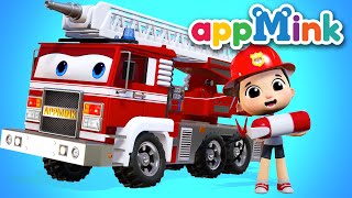 Build Firetruck | Fire Truck & Police Car Save Cat #appMink Baby Truck Kids Songs & Nursery Rhymes