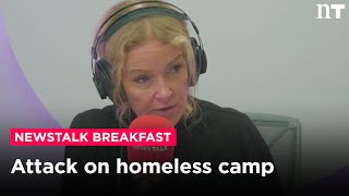 Attack on a camp for homeless migrants in Dublin