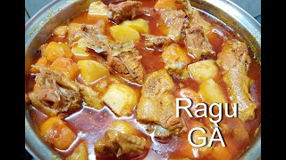 RAGU GÀ / Lagu GÀ - Cách nấu Lagu Ragu Gà ăn bánh mì với nước dừa tươi thơm ngon - Tram Nguyen Food