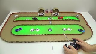 DIY Racing track pit stop out of cardboard