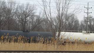 C S X 3191....maintenance truck rolling on the south shore line's tracks in the foreground