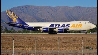 Atlas Air Boeing 747-47UF (N477MC) takeoff at Santiago Pudahuel Airport (SCL/SCEL)