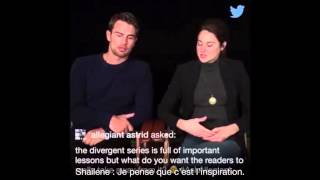 Questions/réponses de Theo James et Shailene Woodley - Allegiant VOSTFR