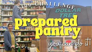 🤯 Stock Your Prepared Pantry for Cheap // Dollar Tree Prep for Under $100!
