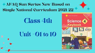 AFAQ Science Class 4 Unit 1 to 10 Sun Series New Single National Curriculum