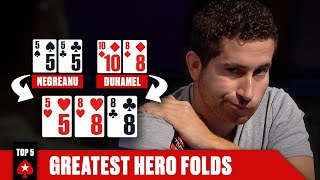 TOP 5 HERO FOLDS OF ALL TIME ♠️ Poker Top 5 ♠️ PokerStars