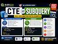 CTE vs Subquery in SQL | SQL Interview Questions for Beginners & Experienced 🚀